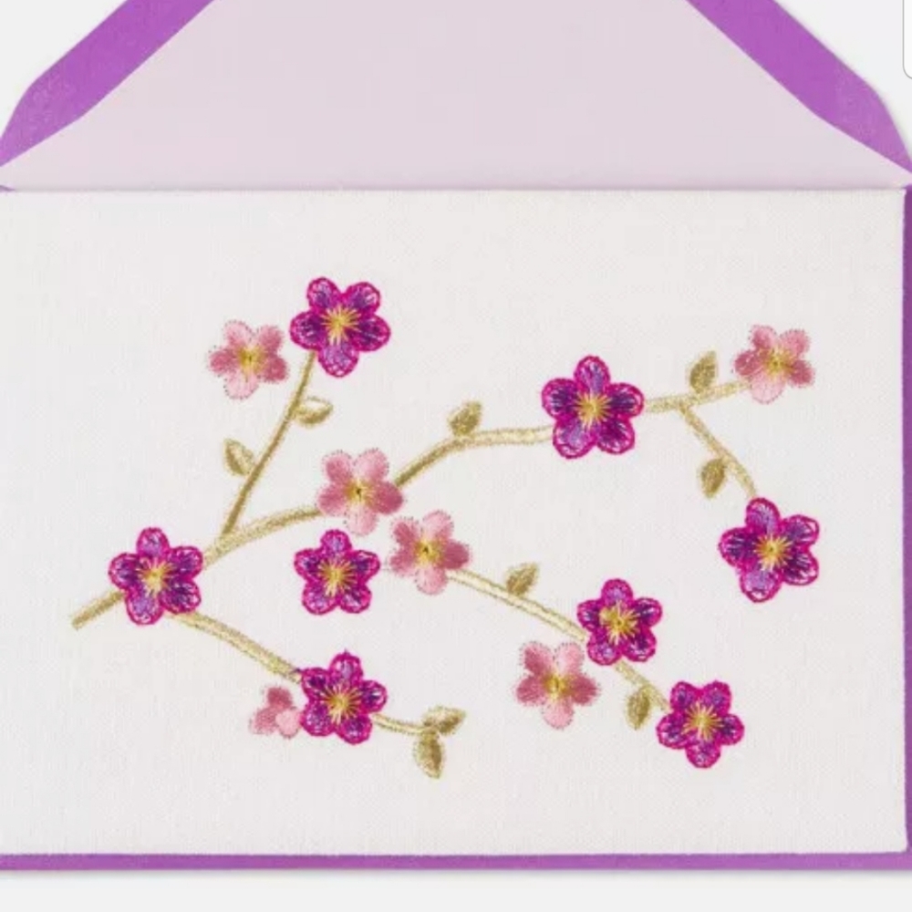 PAPYRUS LORI WEITZNER DESIGN 🌸 FLOWER EMBROIDERED